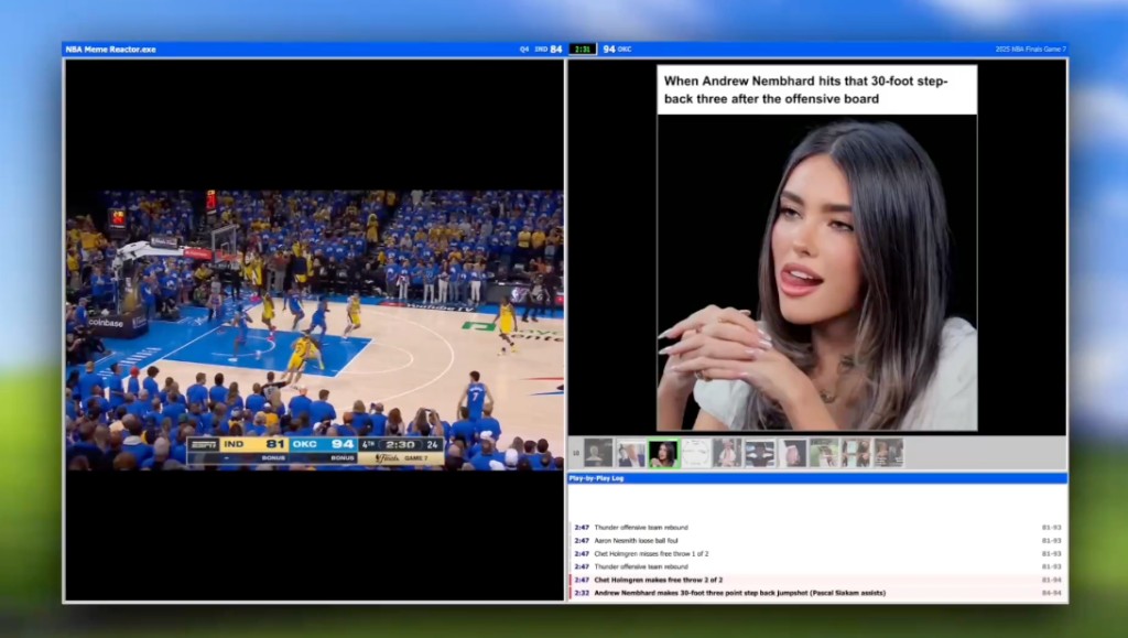 NBA Live Meme Reactor